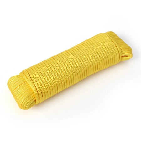 LYINGF 1 Foot 550lbs Paracord Heavy-Duty Polyester Utility Rope Yellow Model 2156 Strong All-Purpose Rope for Survival Gear Camping Hiking DIY Projects Crafting and Outdoor Adventures