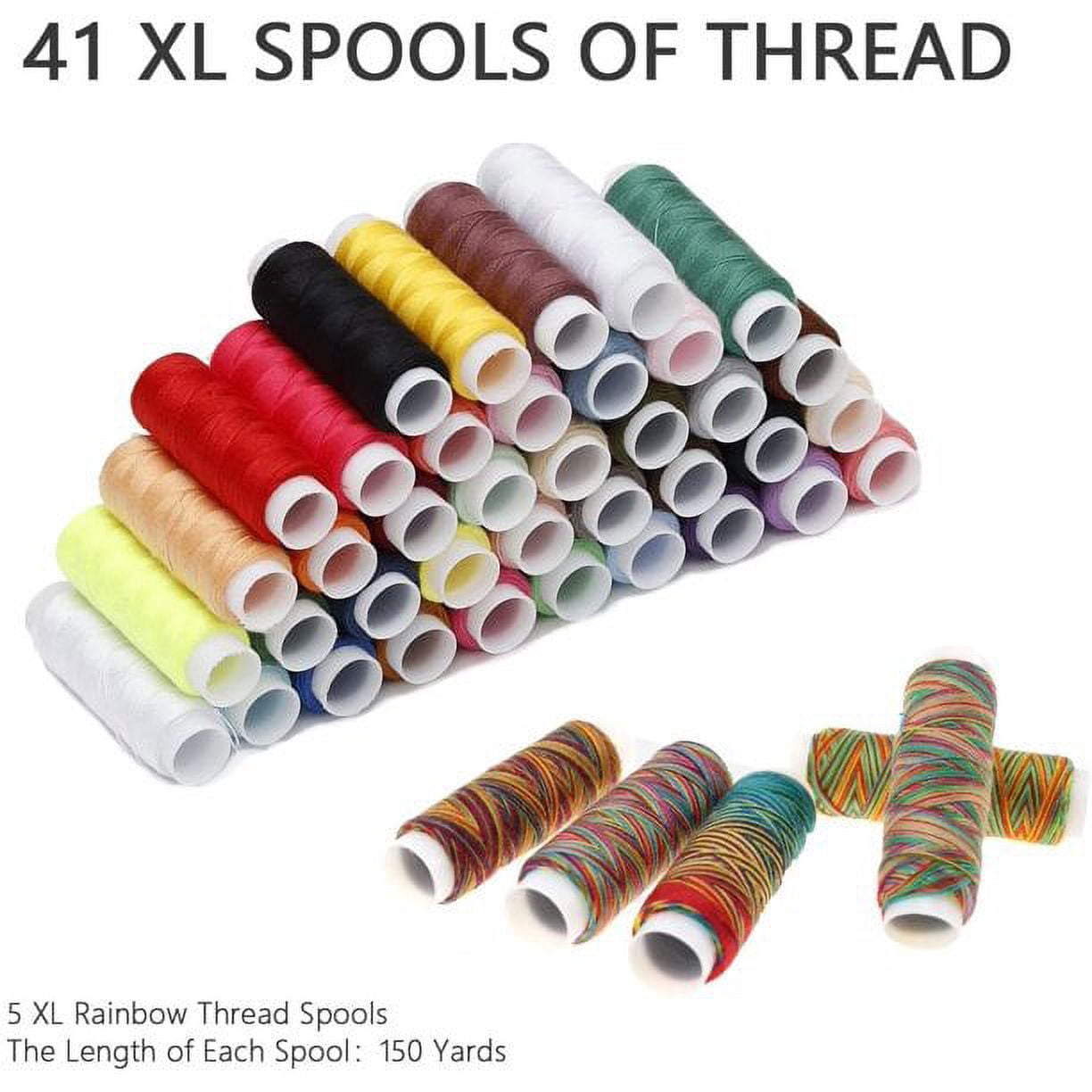 AMERTEER Sewing Kit,200 Pcs Premium Sewing Kit for Adults Include Sewing Box, Sewing Needles, 41XL Thread Spools, Sewing Supplies and Accessories for Travel, Kids, Beginners