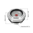 thumbnail image 2 of Unique Bargains Air Compressor Oil Sight Glass, 2 Pack M27*1.5 Aluminum Oil Liquid Level Gauge, 2 of 5