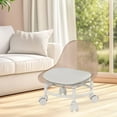 thumbnail image 6 of Modern Acrylic Wheel Stool | Multifunctional Low Chair for Living Room & Camping | Compact 12.6x7.87 Inch Size | Supports 220 lbs | Pink/Gray/Clear/White Options | Lightweight 3.97 lb Plastic Design, 6 of 6