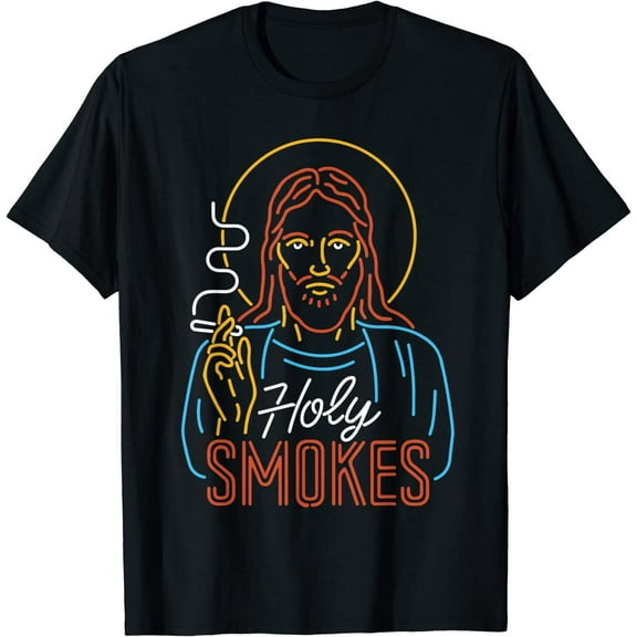 Holy Smokes Funny Jesus T-Shirt Size S-5XL