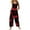 Red, variant on WTOBBY Casual Sleeveless Jumpsuit for Women in Cotton, Halloween Print Design for Stylish Outfits, Lightweight and Comfortable for All-Day Wear,BlackL
