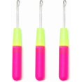thumbnail image 1 of 3 Pack Latch Crochet Hooks, Plastic Handle Hair Extension Latch Needle Hook, Rug Making Needles (D-583-A) Banmo, 1 of 5