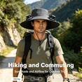 thumbnail image 3 of WKSCLPAI Wide Brim Solar Fan Hat - Clearance Sale! Fishing Hat with 2 Built-in Solar Fans, 3-Speed Adjustable & USB Rechargeable, Dual Power Mode Sun Hat for Men Women Outdoor, 3 of 7