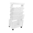 thumbnail image 1 of 5 Tier Rolling Utility Cart, Movable Bookshelf, Mobile Book Cart, File Folder Storage With Pen Holder, Removable Multifunctional Book Rack For Study, Office, Kitchen, Classroom, 1 of 8