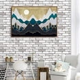 thumbnail image 2 of wall26 Framed Canvas Print Wall Art Golden Mountain Peaks Under White Sun Abstract Wilderness Illustrations Modern Art Rustic Scenic Colorful for Living Room, Bedroom, Office - 24"x36" Natural, 2 of 4