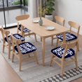 thumbnail image 6 of Home Sweet Home Seat Covers for Dining Room Chairs Set Of 6,Stretch Printed Washable Chair Seat Cover with Elastic Ties and Button,Removable Waterproof Couch Cushion Covers, 6 of 6