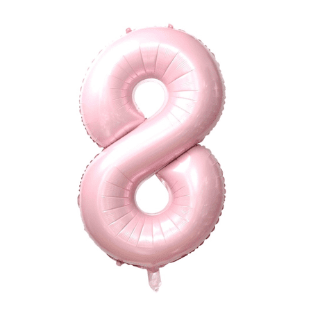 Brava - Baby Pink Number 8 Foil Balloon (34 in.)