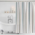 thumbnail image 4 of Teal Beige Brown Shower Curtain, Waterproof Shower Curtains for Bathroom, Modern Oil Painting Striped Abstract Art Washable Fabric Cloth Bathroom Curtain Set Bathtub Decor with Hook 72''x78'', 4 of 9