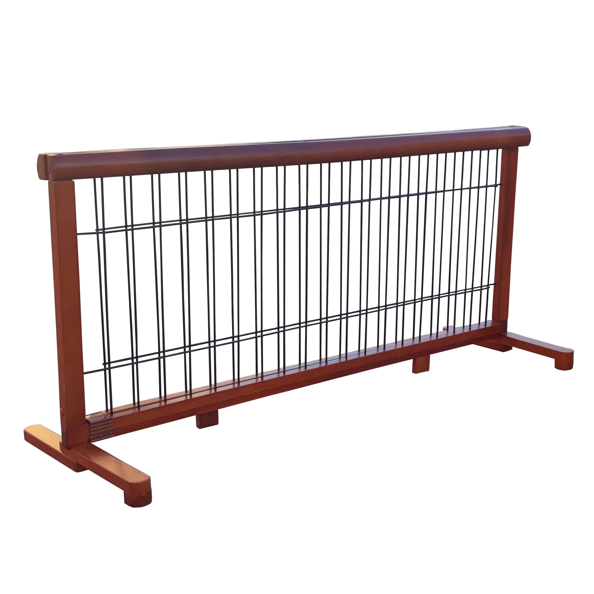 Pefilos Freestanding Pet Gates for Dogs, 41"-77" Adjustable Wooden Dog Fence Indoor, Step Over Dog Gate Extra Wide for House, Doorways, Stairs, Brown Pefilos Freestanding Pet Gates for Dogs, 41"-77" Adjustable Wooden Dog Fence Indoor, Step Over Dog Gate Extra Wide for House, Doorways, Stairs, Brown
