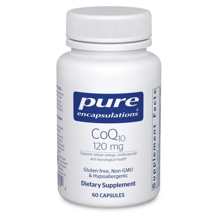 Pure Encapsulations CoQ10 120 mg - Coenzyme Q10 Supplement for Heart Health, Energy, Antioxidants, Brain & Memory Health - Cellular Health, Cognition & Cardiovascular Support* - 60 Capsules