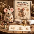 thumbnail image 4 of RBCKVXZ Patchwork Mouse DIY Sewing Kit, Pre-Cut Fabric Stuffed Mouse Craft Set with Step-by-Step Guide for Beginners Handmade Decor Gift, 4 of 5