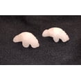 thumbnail image 6 of Grace 2 Carved Icy Rose Quartz Manatee Animal Beads | 21x11x9mm | Pink | 2 Beads, 6 of 12