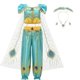 thumbnail image 1 of Disfraz de Jasmine para niña, vestido de princesa árabe, fiesta de cumpleaños, Navidad, ropa de Cosplay para bebé, 3-10 años Fivean unisex, 1 of 2