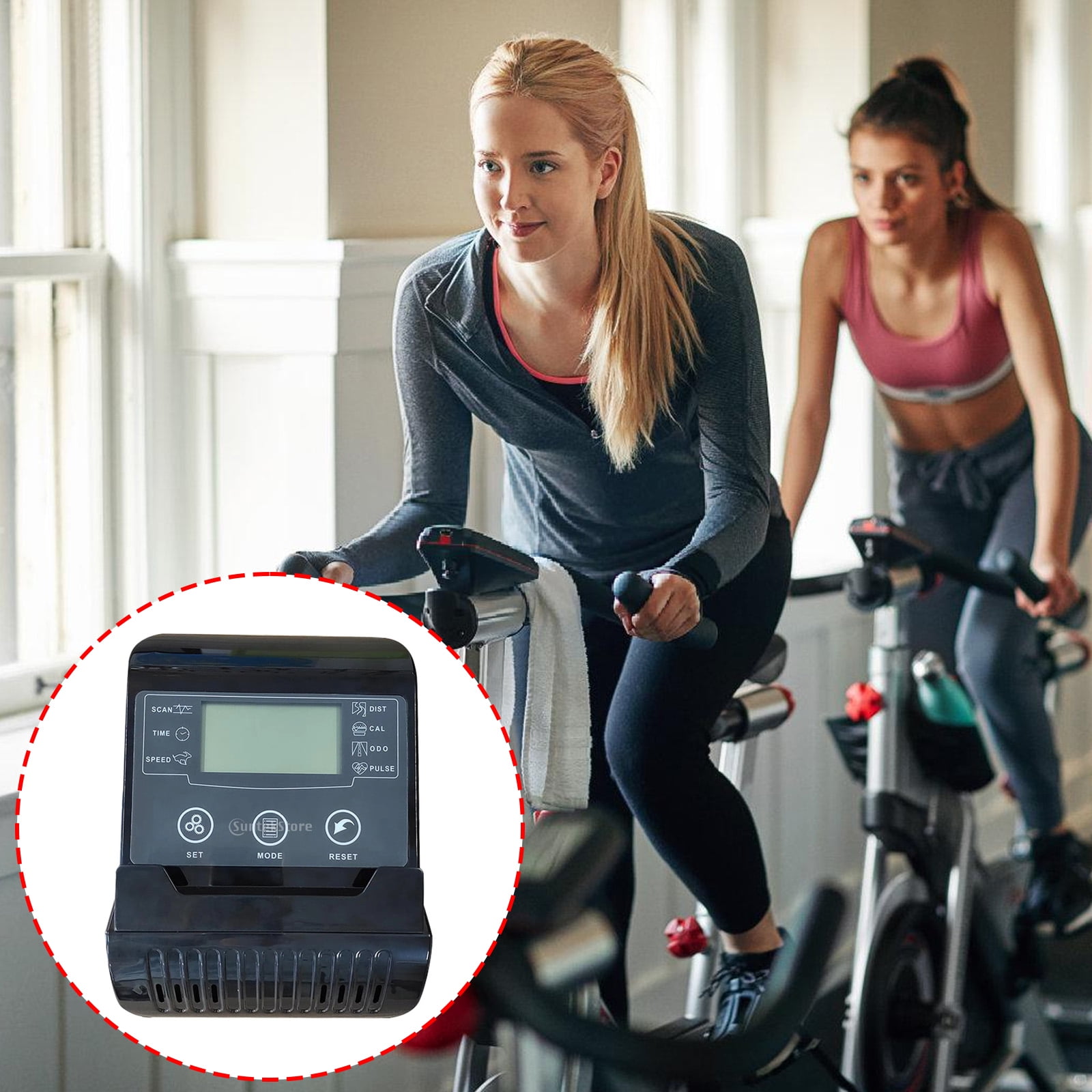 Indoor Rowing Machine Counter Fixed Bicycles Electronic Counter Exercise Bike Monitor Indoor Stationary Bike Meter
