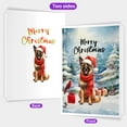 thumbnail image 2 of Merry Christmas Belgian Malinois Enjoys Woofmas Winter Xmas Holiday 5x7in Folded Greeting Card Sheepdog Dog Lover Gifts Single Note Card with Envelope - 02022, 2 of 5