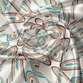 thumbnail image 7 of Ambesonne Vintage Valance & Curtain, Colorful Rounded Stripes, 55"x30", Sea Blue and Dark Mustard, 7 of 7