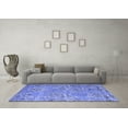 thumbnail image 3 of Ahgly Company Machine Washable Indoor Rectangle Abstract Blue Modern Area Rugs, 3' x 5', 3 of 4