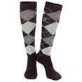 thumbnail image 2 of Horze Unisex Holly Argyle Socks - Size:10 1/2-14 Color:Dark Brown, 2 of 3