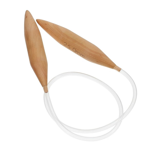 KAKOWELY 1Pc Circular Knitting Needle Sturdy Knitting Rod Simple Wooden Knitting Tool,32.87X"X0.98"X0.98"