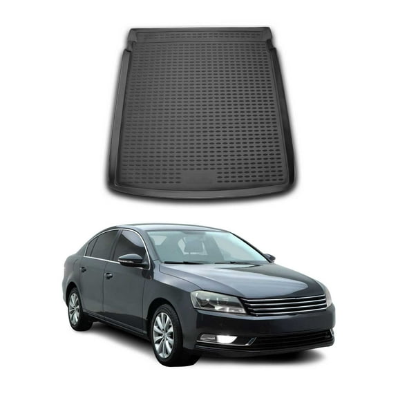 OMAC Cargo Mats Liner for VW Passat B7 2012-2014 Sedan Waterproof TPE Black
