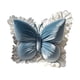 thumbnail image 2 of Almohada con forma de mariposa, soporte lumbar, decoración para el hogar, manualidades, cojín de respaldo, almohada para sofá azul, 2 of 9