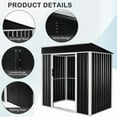 thumbnail image 4 of Pinikuyiro 6X4 FT Compact Vertical Outdoor Steel Storage Shed with Lockable Doors, Ideal for Garden, Backyard, and Patio Utility and Small Tool Storage,Bike Shed, Garbage Can, Chicken Coop, 4 of 4