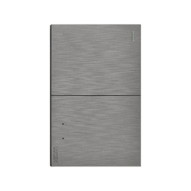 Placa 1 Apagador Sencillo Y 1 De Escalera Lucek Flat Pack 6 plateado