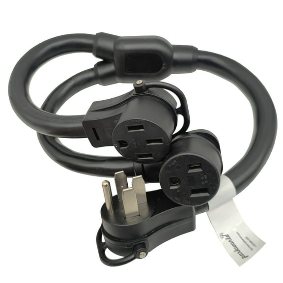 Parkworld 64217 NEMA 14-50P to 6-50R & 14-50R Splitter for 4-Prong RV or EV Charger (3 Feet)