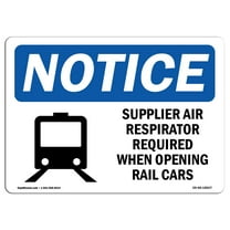 OSHA Notice Sign - Supplied Air Respirator Required | Plastic Sign | Protect Your Business, Construction Site, Warehouse & Shop Area | Made in the USA