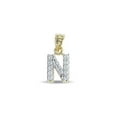 thumbnail image 1 of Precious Stars 14k Yellow Gold Cubic Zirconia Initial Letter 'N' Pendant, 1 of 4