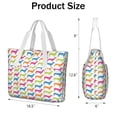 thumbnail image 3 of Tote Bag for Women - Colorful Funny Dachshund Shoulder Bag - Large Utility Work Duffle Bag with Zipper Handbag for Travel, Work, Sprots, 3 of 5