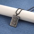 thumbnail image 3 of TEAMER Skeleton Tarot Card Necklace Stainless Steel Amulet Marigold Tarot Card Major Arcana Necklaces for Women Men, 3 of 4
