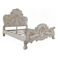 thumbnail image 2 of Ally California King Bed, Decorative Carved Inlay, Bone White Wood, 2 of 7