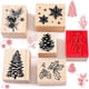 thumbnail image 1 of Juego de sellos de goma Watersay, 6 unidades, para manualidades navideñas en madera, 1 of 6