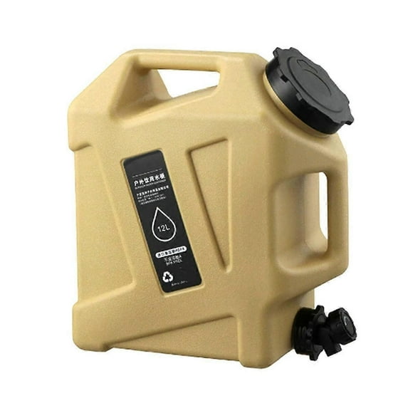 12L Outdoor Water Bucket Large-Capacity Portable Camping Water Bag Container with Tap for Car Travel