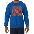 thumbnail image 2 of Straight Outta New York NYM Fan | Fantasy Baseball Fans | Mens Sports Crewneck Graphic Sweatshirt, Royal, Medium, 2 of 4