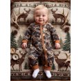 thumbnail image 5 of Cenuakty Infant Baby Boy Fall Romper Long Sleeve Camouflage Leaf Print Jumpsuits, 5 of 9