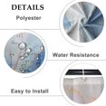 thumbnail image 5 of Blue Golden Marble Shower Curtain Abstract Texture Gold Stripes Luxury Shower Curtains for Bathroom Hostel Hotel Living Room Decor Waterproof Polyester Shower Curtain with Hooks 72x72 Inches, 5 of 6