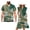 Blue Hawaii, variant on Sunflower Couples' Outfits Leopard Print Husban and Wife Clothing Men's Button Down Shirt Hawaiian Shirts and Womens Short Sleeve Dress Casual Beach Party Dresses Size S