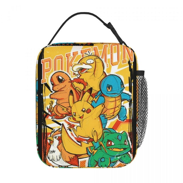 Pokemon Characters Cartoon Thermal Insulated Lunch Bags for School Portable Bento Box Cooler Thermal Lunch Box