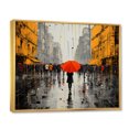 thumbnail image 2 of Designart "Of Metropolis Cityscape Glimpses art painting" Cityscapes Floater Framed Canvas Art Print, 2 of 7