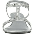 thumbnail image 2 of Touch Ups Womens Jazz Rhinestones Evening Wedge Sandals Silver 10 Medium (B,M), 2 of 8