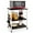 Brown, variant on Costway 3-Tier Kitchen Baker's Rack Microwave Oven Storage Cart w/ Hooks Rustic