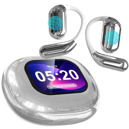 Real Time Language Translator Earbuds, AI Language Translator Earphone 3-in-1 Accents & Long Battery Life Translation Earbuds TWS 144 Languages for Travel Business, Silver