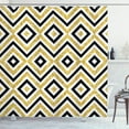 thumbnail image 1 of Ambesonne Geometric Shower Curtain, Contemporary Design, 69"Wx84"L, White Black and Yellow, 1 of 3