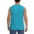 thumbnail image 4 of Fotbe Men's Blue Glitter Print Men's Sleeveless Muscle Tank Tops Casual T-Shirts for Gym Workout Beach-Medium, 4 of 8