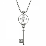 Friends Participating Ambiguities Pendant Vintage Necklace Silver Key Jewelry