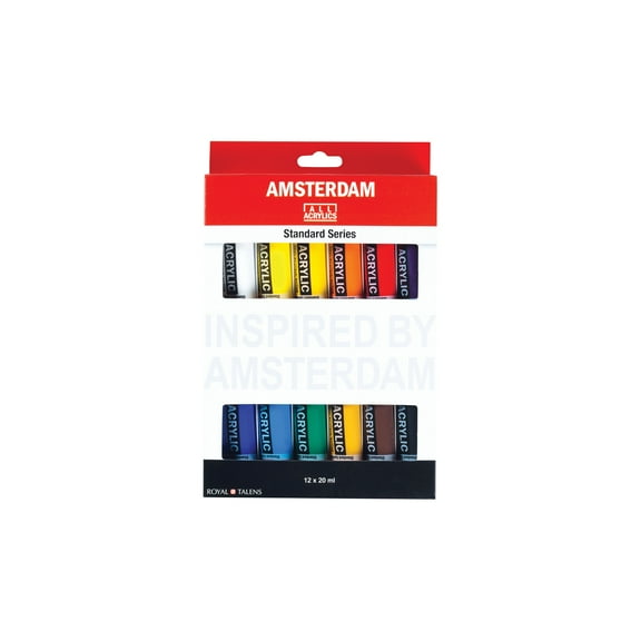 Amsterdam Standard Series Acrylic Paint Set, 12-Colors