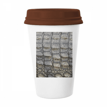 

Leather Design Mug Coffee Drinking Glass Pottery Cerac Cup Lid